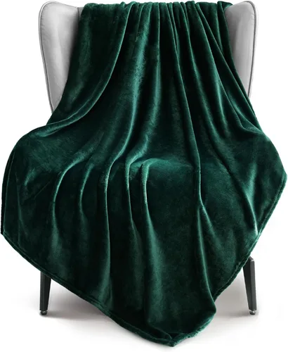Miniatura 71 de Exclusivo Mezcla Manta de vellón para sofá, cama, súper suave y cálida, para uso en todas las estaciones, acogedora, afelpada, ligera, azul hielo