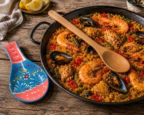 Miniatura 4 de Garcima Paella de acero esmaltado de 18 pulgadas, 18.1 in