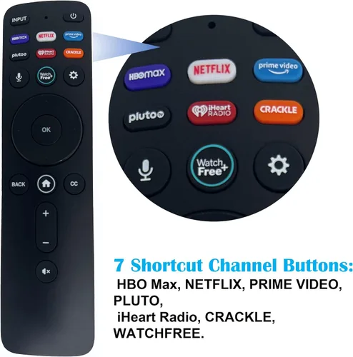 Miniatura 7 de Control remoto por voz para Vizio Smart TV, XRT260 Reemplazo remoto para todos los televisores Vizio LED LCD HD 4K UHD HDR Smart TV con teclas