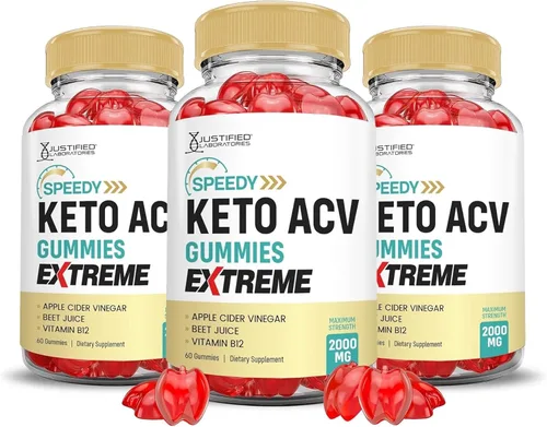 Miniatura 8 de Justified Laboratories Speedy Keto ACV Gummies Extreme (2000 mg) - 60 unidades - Formuladas con vinagre de sidra de manzana, folato y vitamina B12