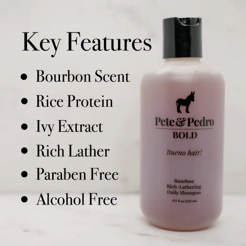 Miniatura 3 de Pete & Pedro Bold & Cowboy Hair Care - Juego de champú y acondicionador diario Aroma a macho, Bourbon varonil y tabaco – Huele increíble
