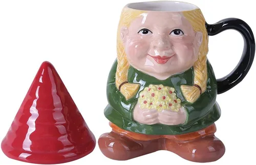 Miniatura 2 de Pacific Giftware Gnomo Sweet Lady Gnome Lidded Café Té Taza Cerámica