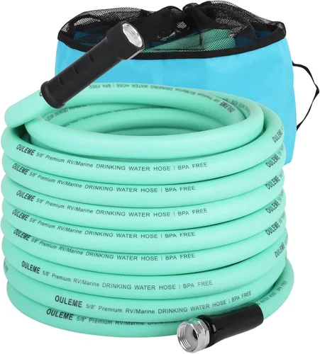 Miniatura 7 de OULEME: Manguera de agua potable premium para caravana de 25 pies con bolsa de almacenamiento, 5/8" para remolque de viaje, caravana y uso marino