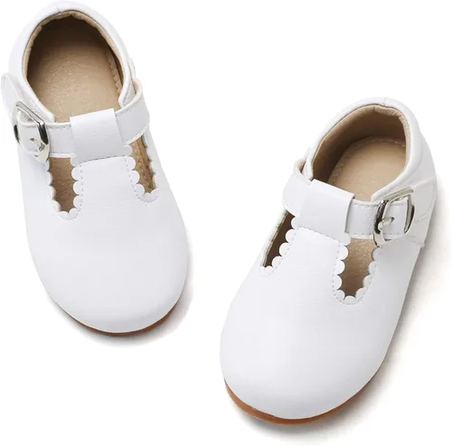Felix & Flora Zapatos de vestir planos Oxfords para niña pequeña, zapatos de princesa Mary Jane para fiesta escolar, zapatos de fiesta