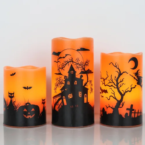 Miniatura 10 de GenSwin Velas impermeables sin llama para exteriores con temporizador remoto, velas LED parpadeantes grandes que funcionan con pilas para linternas