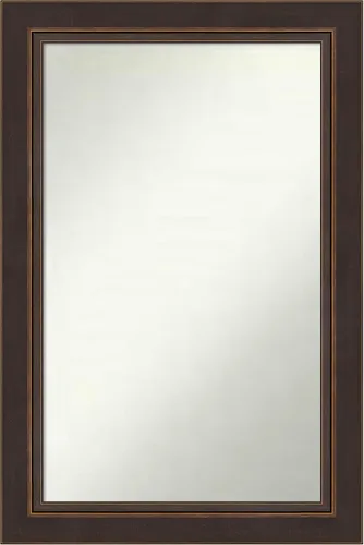 Miniatura 115 de Amanti Art Espejo de baño de bronce para sobre el fregadero, 24 x 24 pulgadas, espejo cuadrado de bronce Lara para tocador, marco de madera