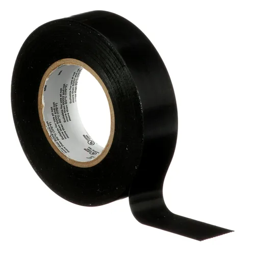Miniatura 3 de 3M Temflex Cinta Eléctrica de Vinilo Multiusos 165, Negra, 3/4 pulg x 60 pies (19 mm x 18 m), Paquete de 10 Rollos Negro