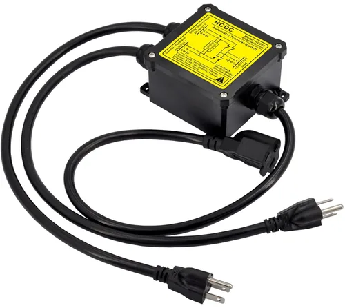 Miniatura 7 de Interruptor de transferencia automática de 15 amperios AC120V, interruptor de transferencia automática ATS (cables centrales + NEMA 5-15P)