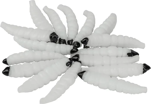 QualyQualy Señuelos artificiales suaves, 50 cebos de gusano suave, pequeños señuelos artificiales de gusano suave, como gusanos realistas,