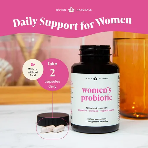 Miniatura 4 de Probiótico 3 en 1 para mujer, 60 porciones, 12 cepas únicas, prebióticos, D-manosa y arándano para la salud digestiva, salud vaginal y apoyo