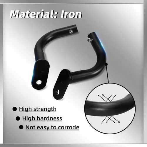 Miniatura 6 de TCT-MOTORPARTS Soporte de protección de alforja con bracket se adapta a Harley Touring FLHT modelos 97-08 Negro
