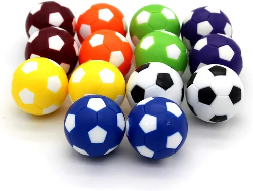 BQSPT - Juego de 14 pelotas de fútbol de repuesto para mesa de futbolín, mini pelota colorida de 1.41 pulgadas (14 unidades)