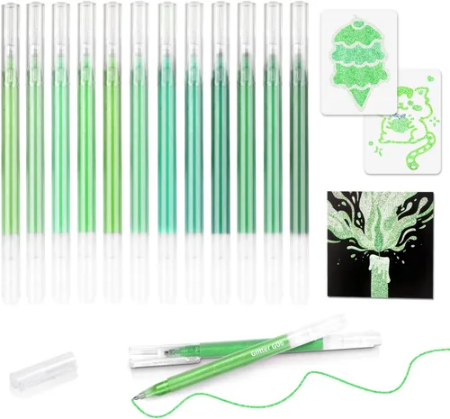 Miniatura 13 de Bolígrafos de gel con purpurina de 80 colores para libros de colorear para adultos y papel negro, punta fina suave de 0.039 in, gran capacidad