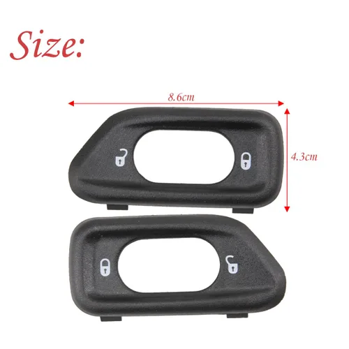 Miniatura 4 de RLB-HILON 1 par de bisel de interruptor de bloqueo de puerta para Jeep Wrangler JK, para 2011 2012 2013 2014 2015 2016 2017 2018 año