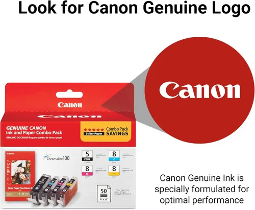 Miniatura 5 de Canon Tinta CMY PGI-5/CLI-8 con PP-201 (50 hojas) Paquete combinado (0628B027AA)