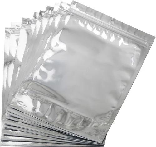 Miniatura 10 de Ellbest 100 bolsas de plástico resellables de aluminio Mylar de aluminio, bolsas de almacenamiento plateadas, bolsas de almacenamiento herméticas