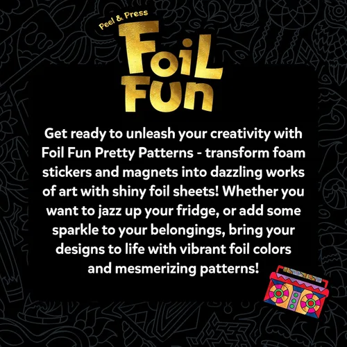 Miniatura 7 de Skillmatics Foil Fun - Bonitos patrones, 18 imanes de bricolaje sin desorden, actividad creativa colorida de fiesta, kits de manualidades, más de 60