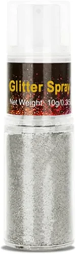 Miniatura 9 de Go Ho - Aerosol de purpurina para cabello y cuerpo, aerosol de purpurina en polvo seco azul para ropa, polvo de purpurina suelto para festivales