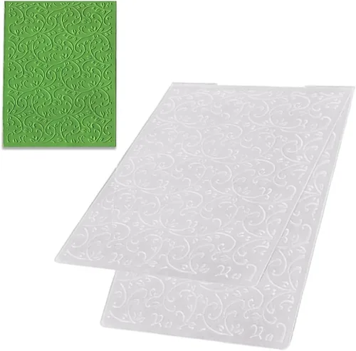 Carpeta de Estampado en Relieve con Impresiones Texturizadas 3D de Fondo, Plantilla de Carpeta de Estampado en Relieve de Plástico con Patrón de Vid