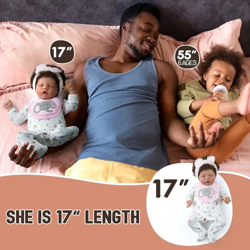 Miniatura 5 de BABESIDE Muñecas de bebé Reborn realistas de 17 pulgadas, muñeca de bebé recién nacida realista con ropa y juguete regalo para niños a partir de 3