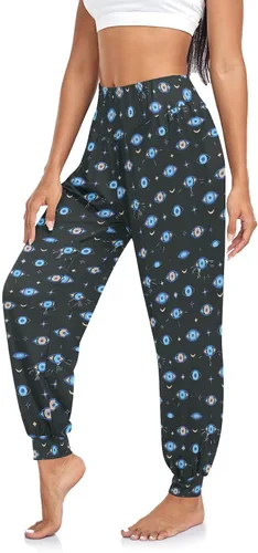 Miniatura 4 de Women's Harem Pant Turkish-Evil-Eye Yoga Boho Trousers Summer Beach Pant Jogger Pant Sweatpant