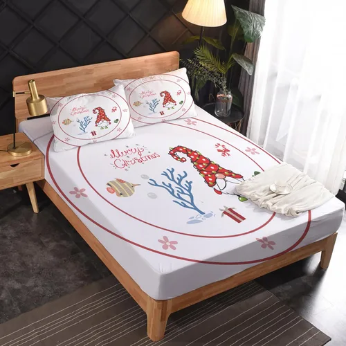 Miniatura 2 de Sábanas de gnomo de Navidad tamaño Queen – Sábanas de cama de Navidad, microfibra suave, bolsillo profundo, sábanas y fundas de almohada