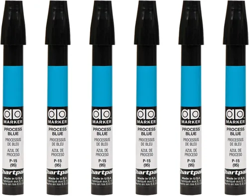 Miniatura 3 de AD Marker The Original Chartpak, Tri-Nib, azul proceso, 1 cada uno (P15)