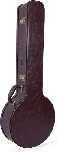 Miniatura 12 de Crossrock Estuche de banjo moldeado de ABS para resonador y tenor de 5 cuerdas Estilo de mochila, pestillo de bloqueo, interior de felpa – Negro