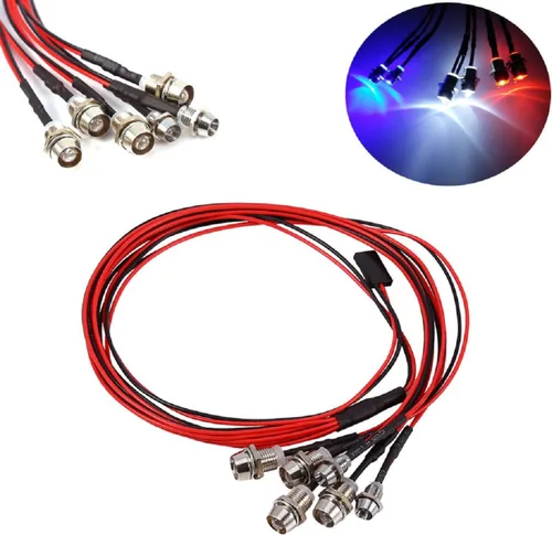 Miniatura 3 de ShareGoo - Kit de faros delanteros LED de 6 leds, luz trasera compatible con Traxxas HSP Redcat Axial SCX10 1/10 1/12 1/16 RC Car Truck Tank Crawler