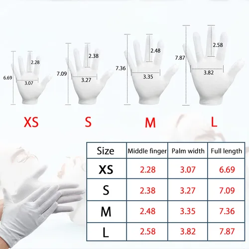 Miniatura 6 de 24 guantes hidratantes de algodón para mujeres y niños, manos secas y eczema, guantes de tela blanca reutilizables y elásticos