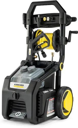 Miniatura 10 de Kärcher Lavadora a presión K2100PS, certificado CETA, 3 boquillas de pulverización, tanque de detergente, para automóviles, calzadas, Amarillo