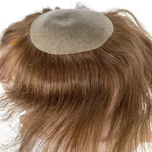 Miniatura 4 de Voloria Parche para el cabello de punto calvo para hombres, 3.15 x 3.15 pulgadas, parches de pelo completo de poliuretano para cubrir la base