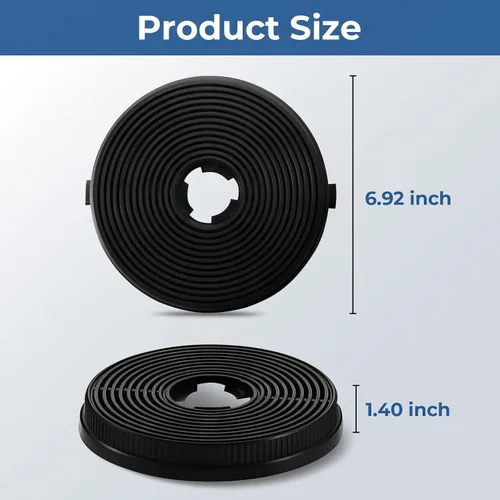 Miniatura 2 de Filtro de carbón para campana extractora (CFYS067) para campana extractora USYS305A, USYS0675B, juego de 2