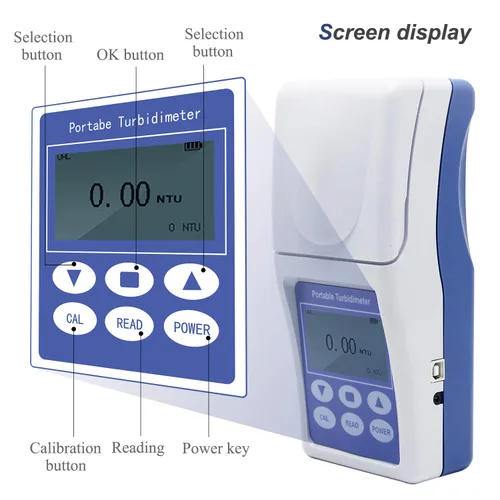 Miniatura 2 de NEWTRY Medidor de turbidez digital portátil 0 ~ 20NTU Turbidímetro de laboratorio Calidad de agua Medidor de detección de turbidez Probador