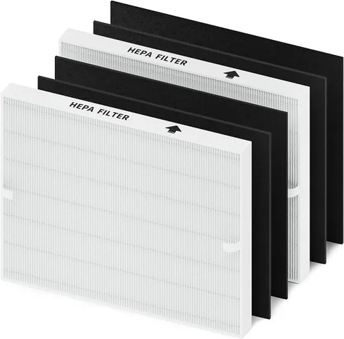 Juego de filtros AP-1512HH de repuesto para purificadores de aire Coway Airmega AP-1512HH y 200M, 2 HEPAs verdaderas y 4 pre-filtros de carbón