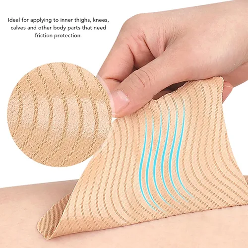 Miniatura 2 de Agatige 20 parches antifricción en los muslos, color de la piel en forma de V, protectores elásticos de rozaduras en los muslos, almohadillas