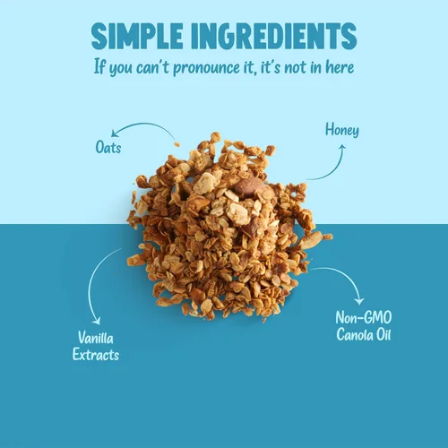 Miniatura 2 de Kellys Four Plus - Cereal de granola Granola saludable de vainilla y almendras para yogur Snacks hechos a mano para el desayuno – 12 onzas