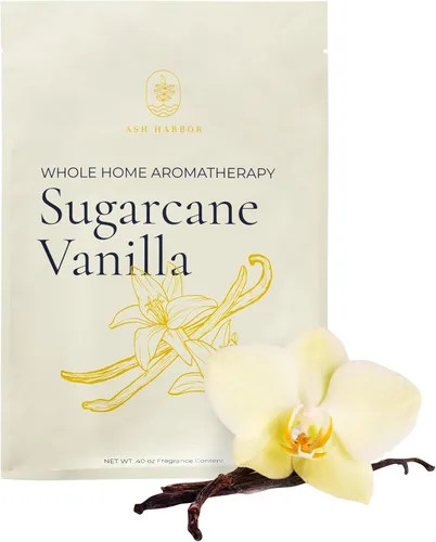 Sugarcane Vanilla Aromatherapy - Paquete de 4 unidades – Sistema de ambientador de aire fresco para todo el hogar – Ambientador de ventilación HVAC