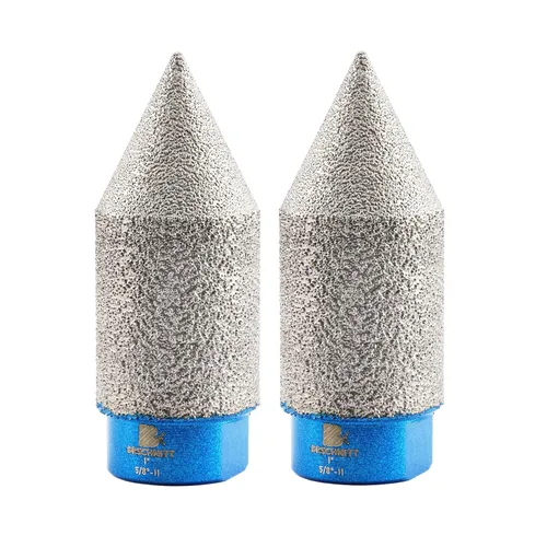 Miniatura 25 de Broca biseladora de diamante, brocas de fresado de dedo de diamante, BRSCHNITT 0-1 3/8 pulgadas (0.000 in-1.378 in) con rosca 5/8-11 para agrandar
