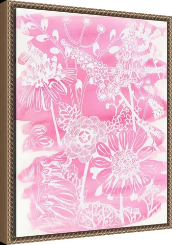 Miniatura 2 de Amanti Art Lienzo enmarcado para pared, 20 x 16 pulgadas, ramo fucsia II de Chariklia Zarris, lienzo enmarcado para pared, obras de arte de flores