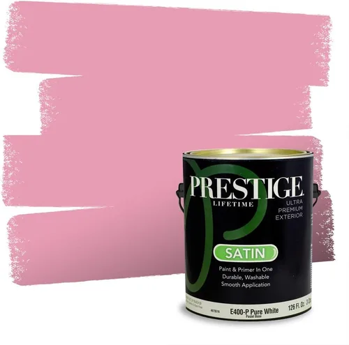 Miniatura 578 de Prestige Paints Pintura exterior e imprimación en uno, 1 galón, plano, coincidencia comparable de Valspar* Amber Rose*