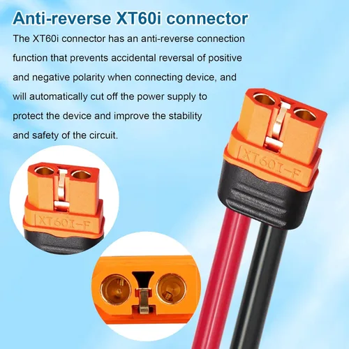 Miniatura 2 de MOOKEERF Cable solar a XT60i – 2 piezas de panel solar de 2 pies a XT60i adaptador adaptador cable de extensión para estación de energía portátil