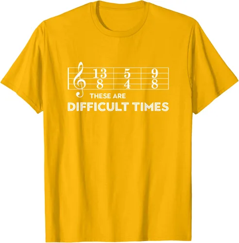 Miniatura 85 de Musician - Camiseta con texto en inglés "These are Difficult Times", talla S