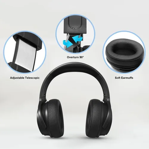 Miniatura 5 de Auriculares con cable extralargos para TV y PC para ver televisión para personas mayores con control de volumen, auriculares con cable de longitud