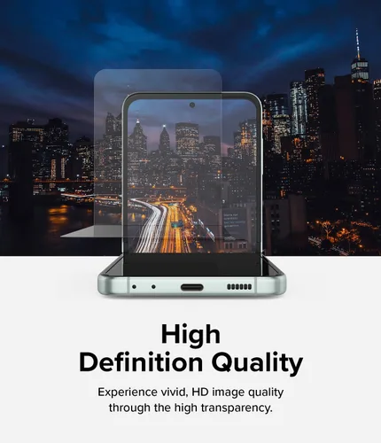 Miniatura 6 de Ringke Película doble fácil [protección de 4 capas] compatible con Samsung Galaxy Z Flip 5, revestimiento de reparación autocurable, cobertura