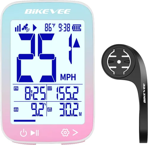 Miniatura 13 de Velocímetro de Bicicleta GPS Ordenador de Ciclismo Inalámbrico – Inicio/Parada Automática, Retroiluminación Automática, Odómetro de Bicicleta