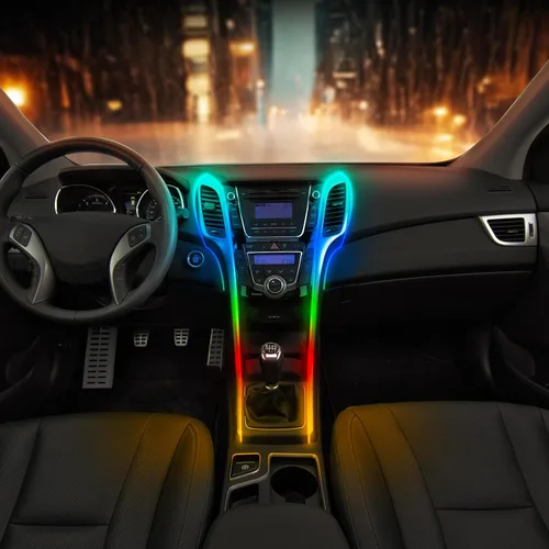 Miniatura 3 de Feit Electric Tira de luz LED para interiores de 5 pies, regulable, 0.1 pulgadas de ancho, persecución multicolor, alimentada por USB, patrones