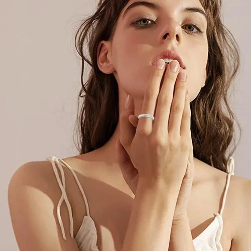 Miniatura 6 de Teioa Anillos giratorios de plata de ley antiansiedad, anillos para aliviar el aburrimiento, TDAH, autismo, anillos para mujeres y hombres