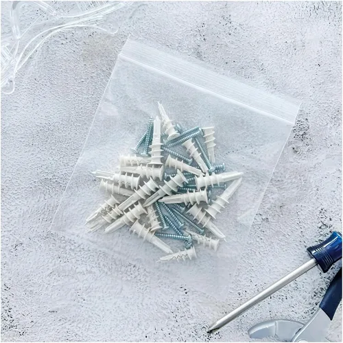 Miniatura 4 de Plymor 6 x 6 pulgadas (caja de 1,000), bolsas de plástico con cierre de cremallera resistente de 4 mil