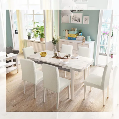 Miniatura 7 de Fundas para silla de comedor Yisun, fundas elásticas para silla de comedor, funda protectora para silla de comedor, mezcla de poliéster, Beige